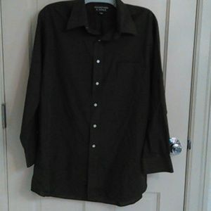 Men's dark green dress shirt